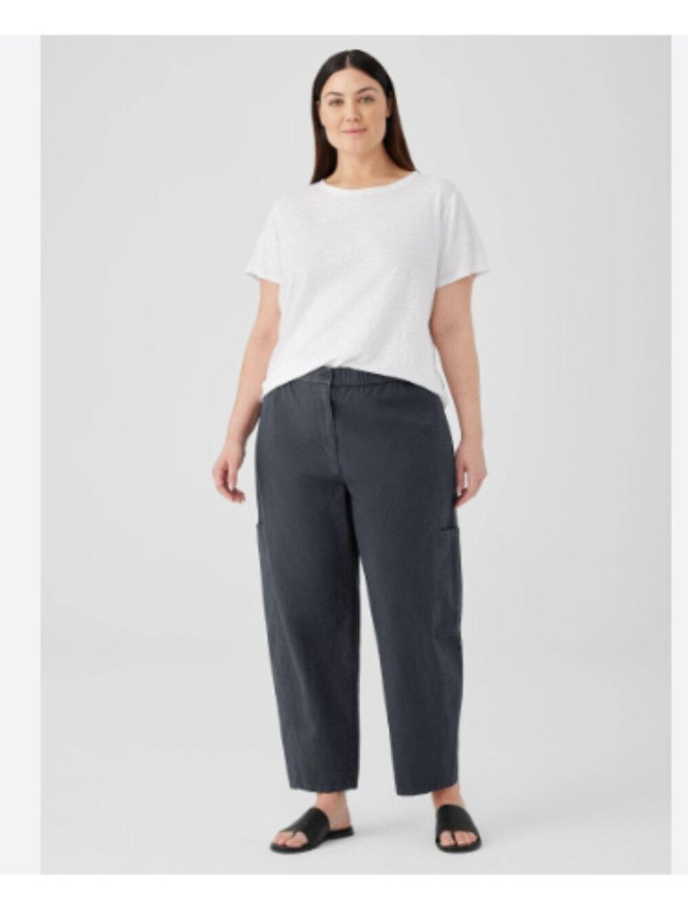 Eileen Fisher Cotton Hemp Stretch Lantern Pant XL